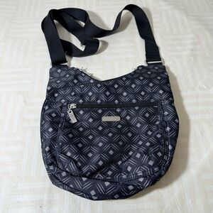 Black/Gray Geometric Baggalini Crossover  Zippers and Magnetic Pockets Purse